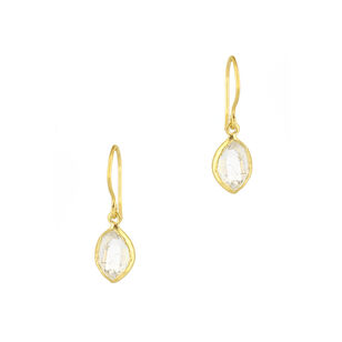 18kt Gold and Herkimer Metamorphic Earrings
