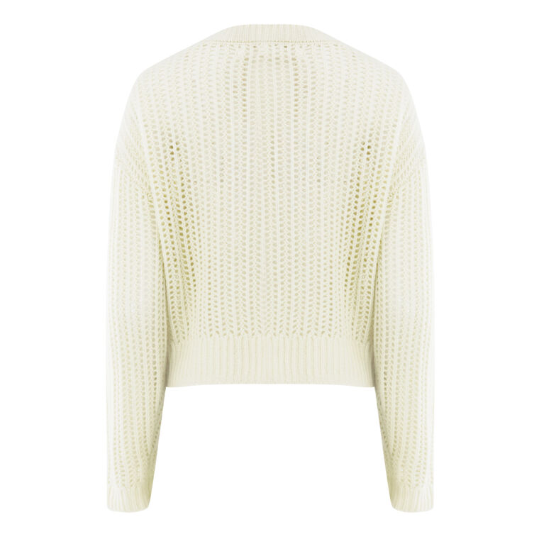 Marci Long Sleeve Cashmere Relaxed Crewneck Pullover Sweater image number null