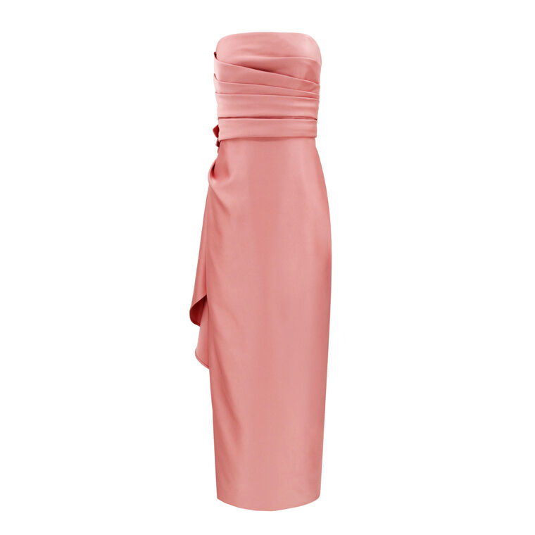 Duchesse Strapless Column Maxi Dress image number null