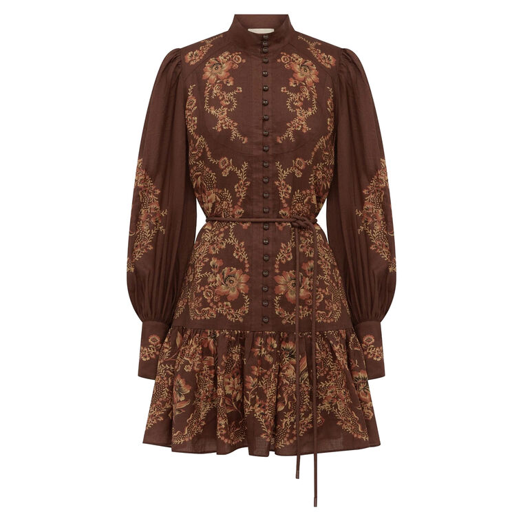 Seraphina Long Sleeve Belted Mini Dress image number null