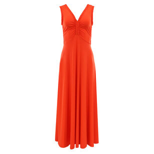 Misha Matte Jersey Ruched Sleeveless Midi Dress