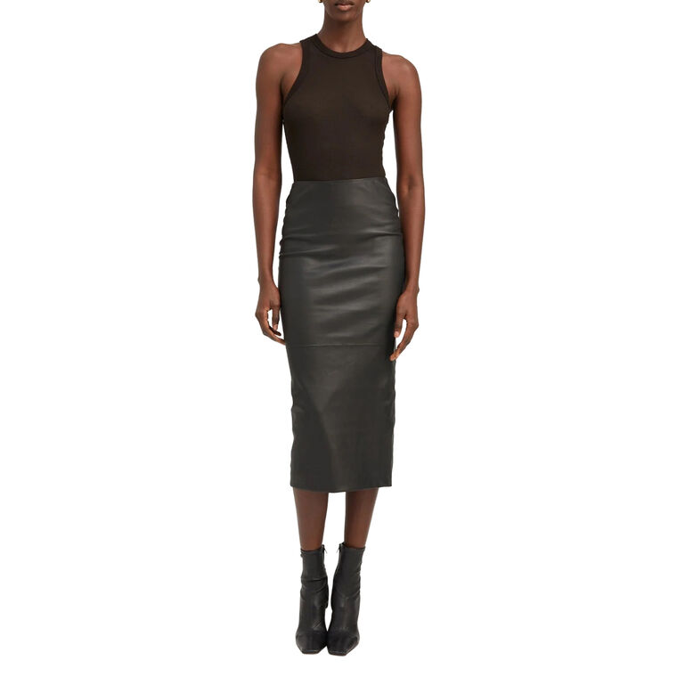 Leather Tube Skirt image number null
