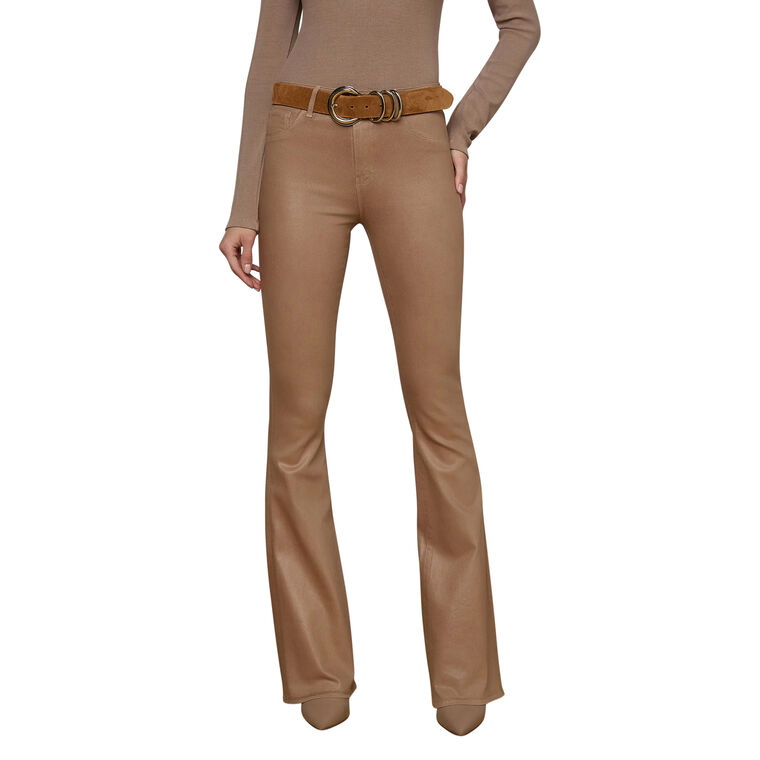 Marty High Rise Coated Flare Jean image number null