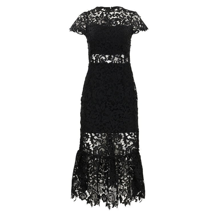 Clover Open Back Lace Midi Dress image number null