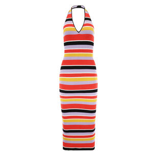 Mikey V-Neck Halter Midi Dress