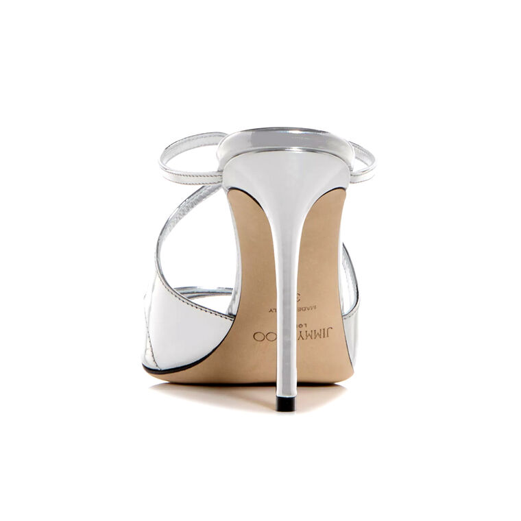 Anise 95mm Liquid Metal Leather Mule image number null