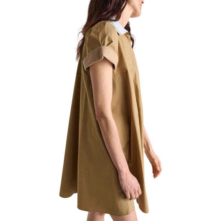Poplin Power Short Sleeve Mini Dress image number null