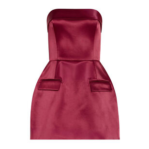 Lucienne Strapless Satin Skort Romper