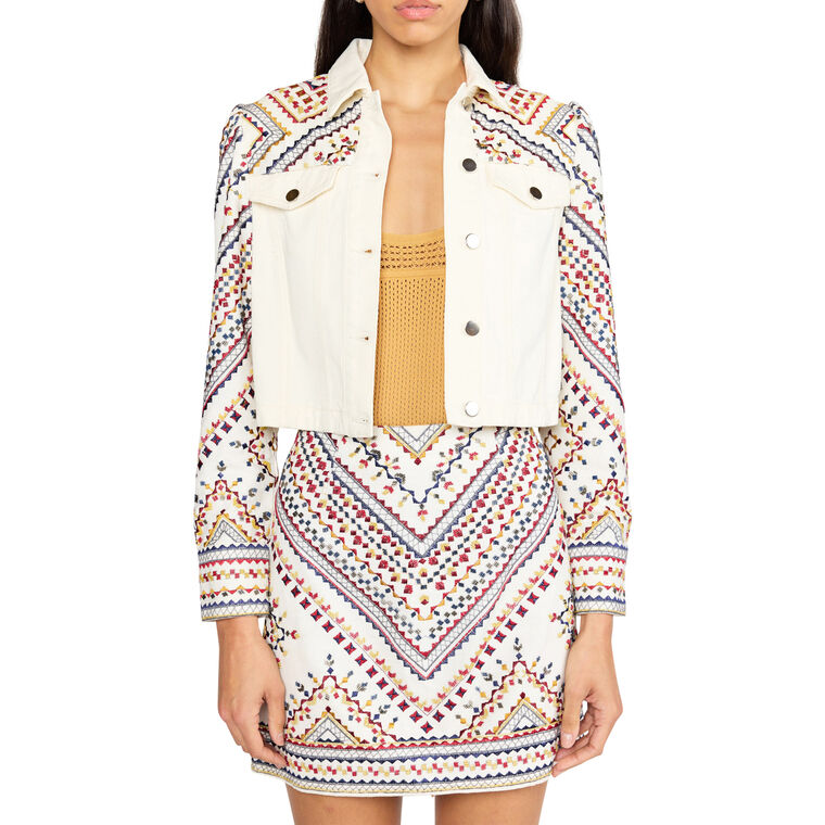 Fenix Cropped Denim Jacket image number null