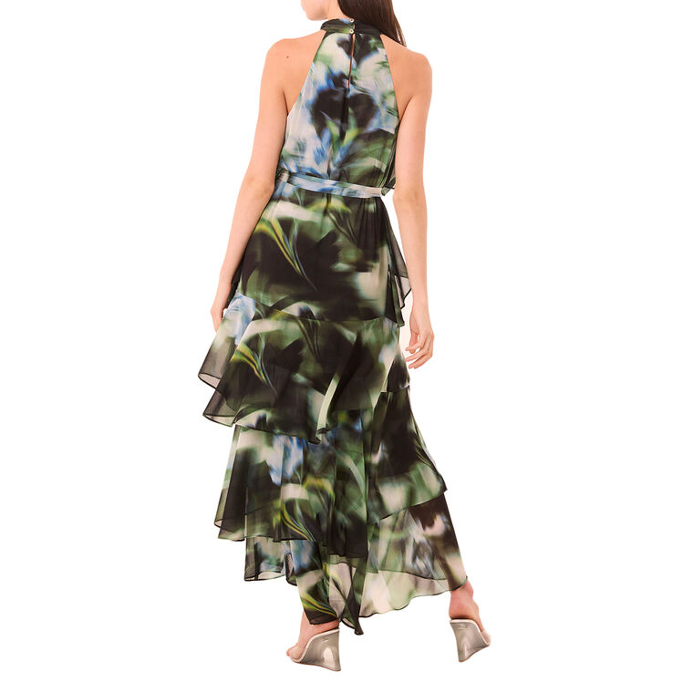 Calissa Sleeveless Halterneck Chiffon Maxi Dress image number null