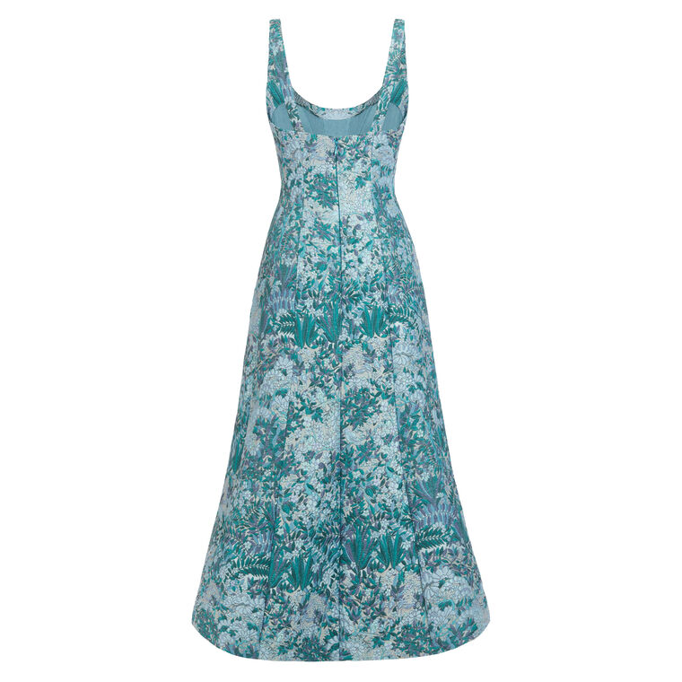 Judith Floral Brocade Midi Dress image number null