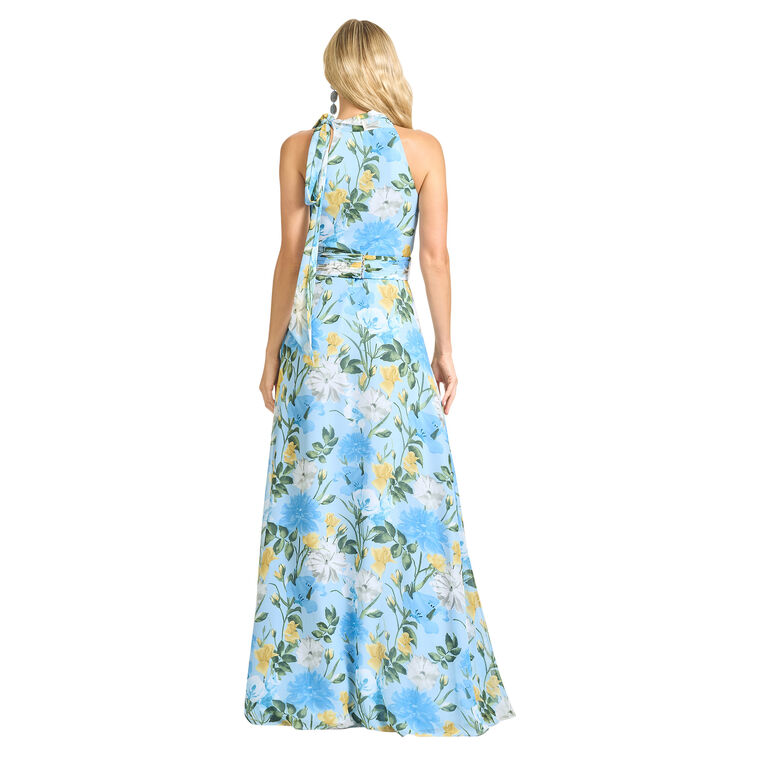 Diana Sleeveless Tie-Neck Maxi Dress image number null