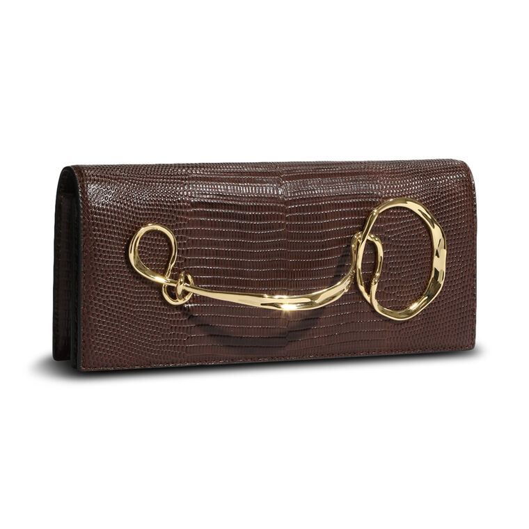 Twisted Gold Side Handle Clutch image number null