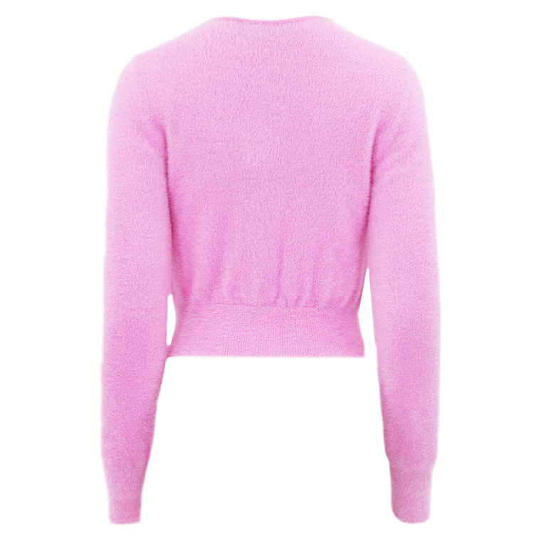 Fuzzy Cropped Cardigan image number null