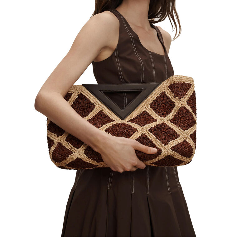 Crochet Raffia Vesper Clutch image number null
