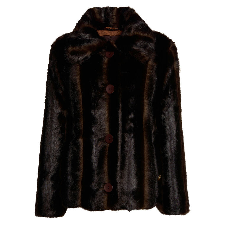 The Reid Oversized Faux Fur Jacket image number null