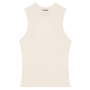 June Cut-Out Back Ribbed Knit Tank Top