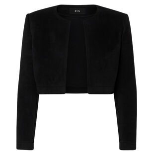 Cropped Velvet Cardigan