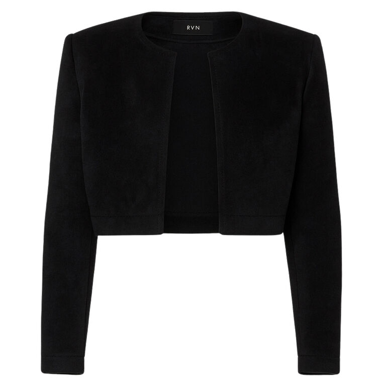 Cropped Velvet Cardigan image number null