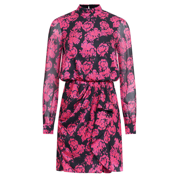 saloni shirt dress Saloni Olympia Printed Silk Shirt Dress - Flori Sapphire - 54% Off