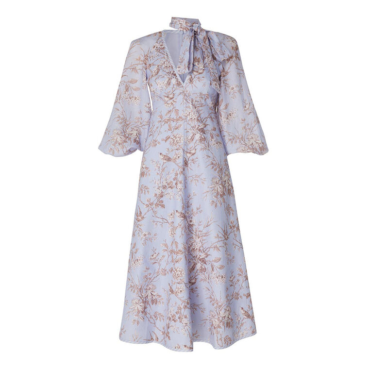 Tie Neck Midi Dress image number null