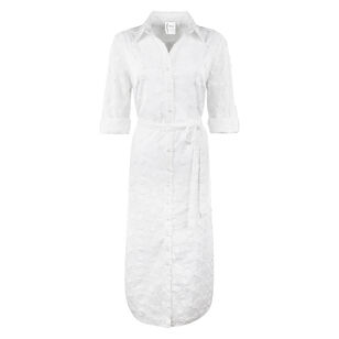 Long Alex Shirtdress With 3D Flowers