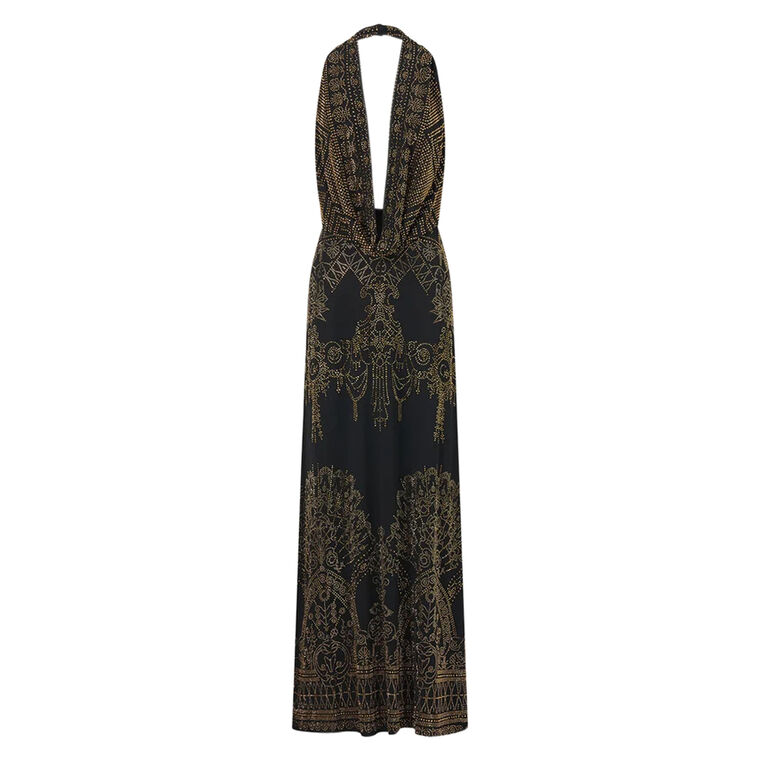Deep Cowl Plunge Dress image number null