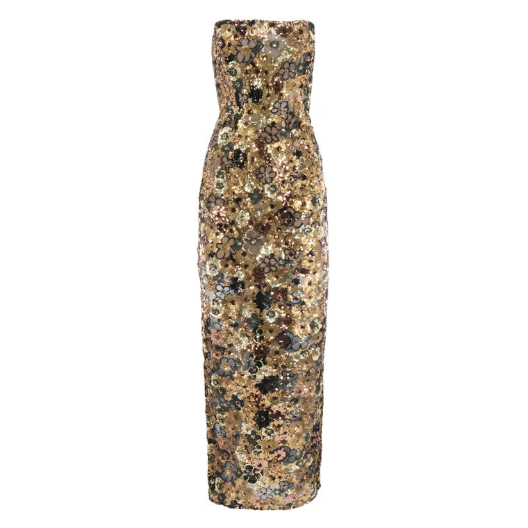 Farah Strapless Sequin Maxi Dress image number null