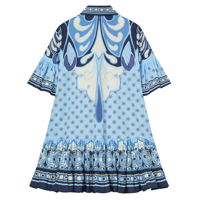 Choux Fluted Sleeve Mini Dress image number null
