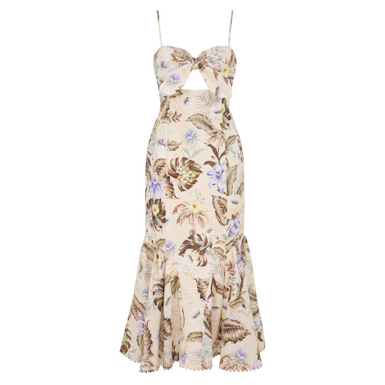 Coco Tie Front Midi Dress image number null