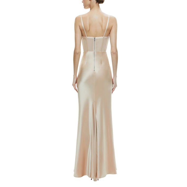 Valentina Draped Corset Maxi Dress image number null