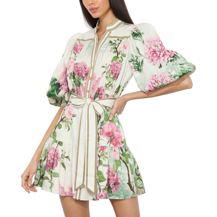 Cora Voluminous Tiered Mini Shirt Dress image number null