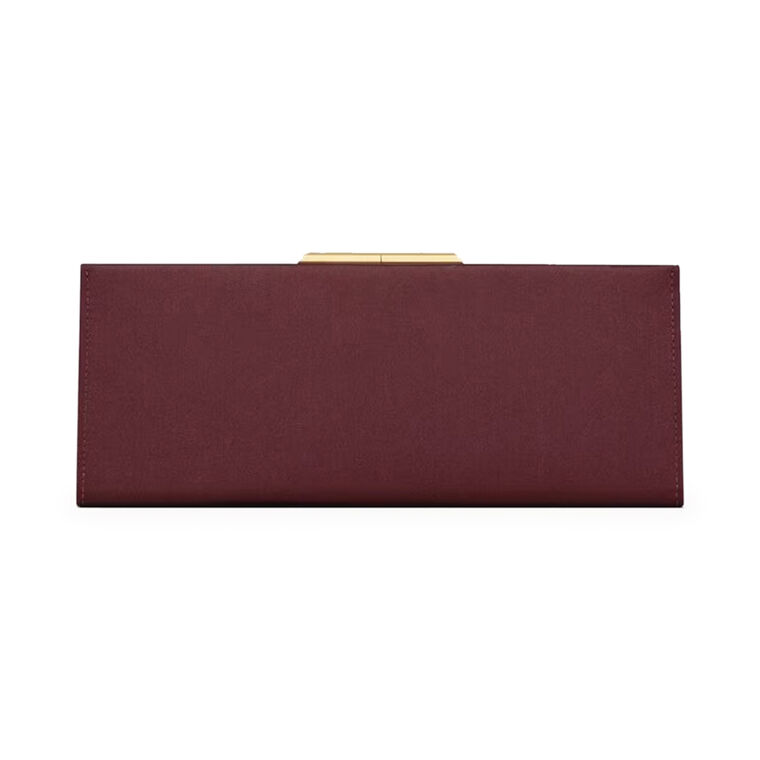 Midnight Small Clutch in Satin image number null