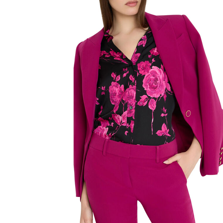 Quincy Amarilla Rose Silk 3/4 Sleeve Blouse image number null