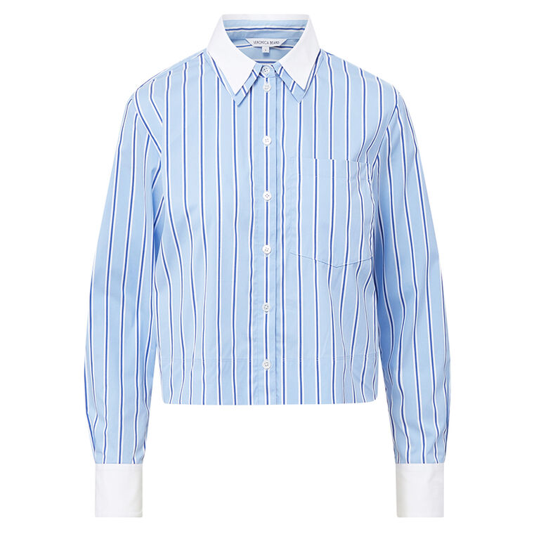 Maia Double Collar Long Sleeve Button Down Shirt image number null