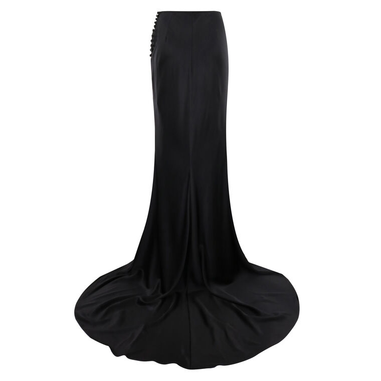 Bias-Cut Heavy Silk Evening Skirt image number null