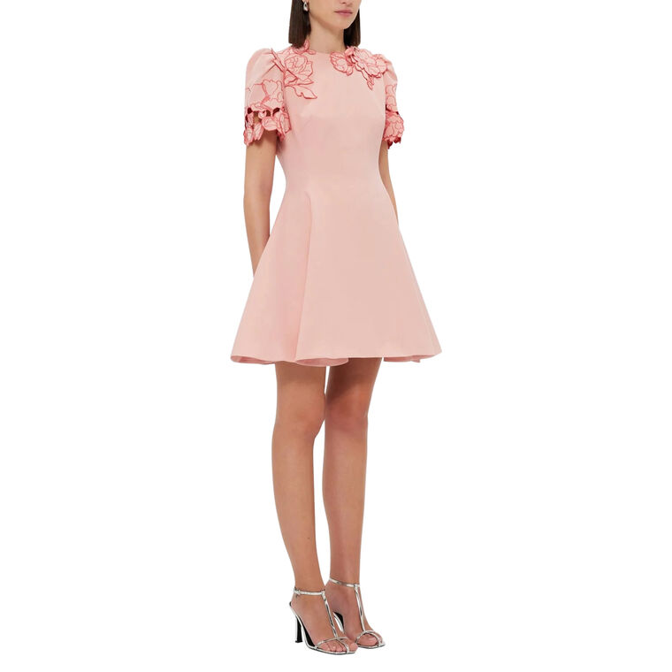 Elyse Applique Short Sleeve Mini Dress image number null