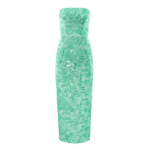 Leslie Strapless Sequin Midi Dress