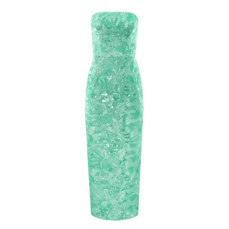 Leslie Strapless Sequin Midi Dress image number null
