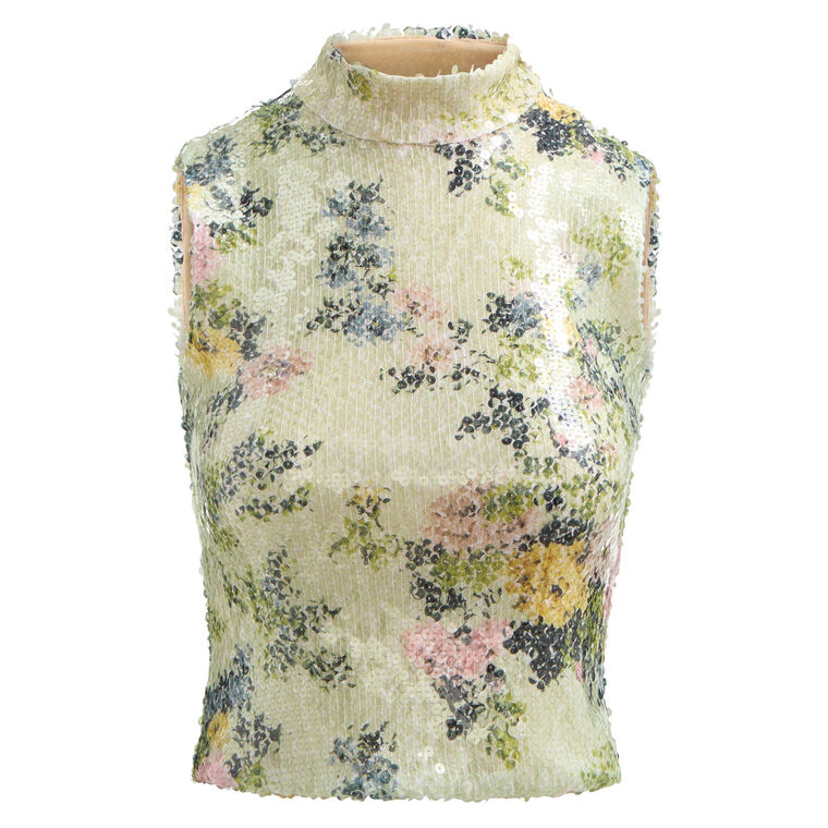 Piper Pailette Mock Neck Tank Top image number null