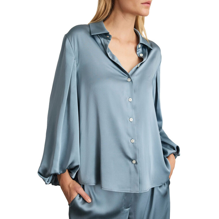 Marina Long Sleeve Button-Up Top image number null