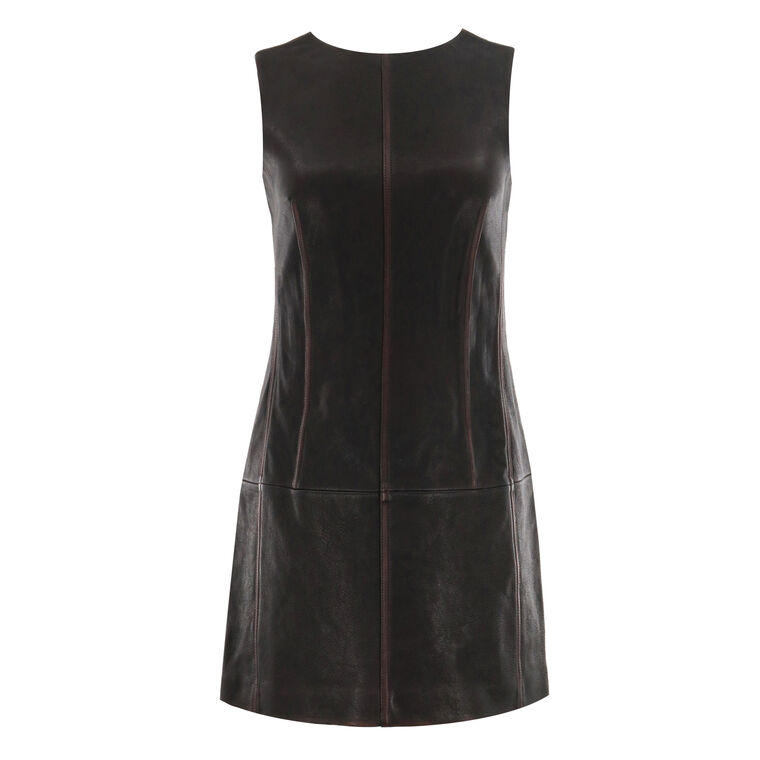 Binx Distressed Leather Dress image number null