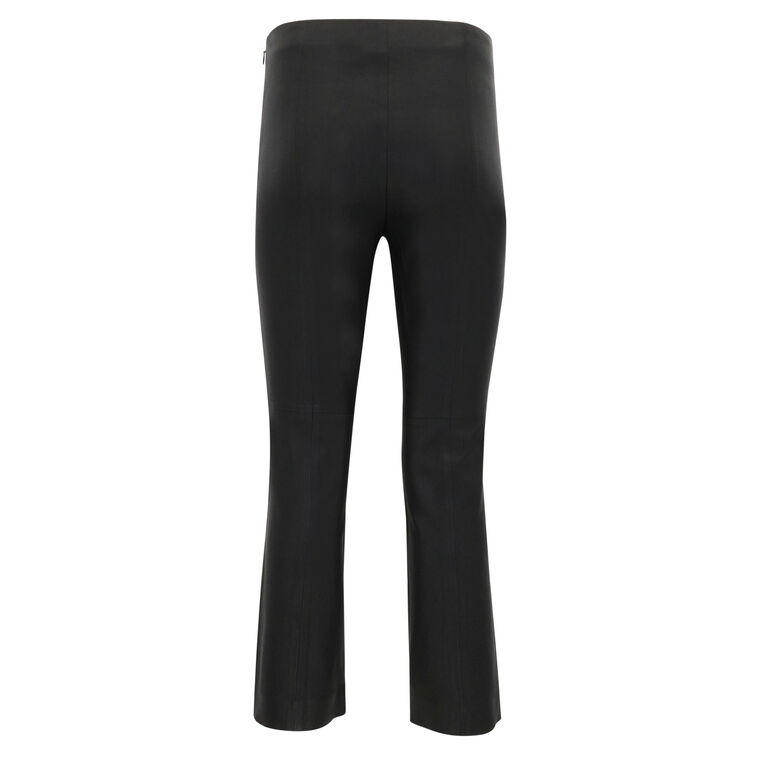 Stretch-Leather Cropped Legging image number null