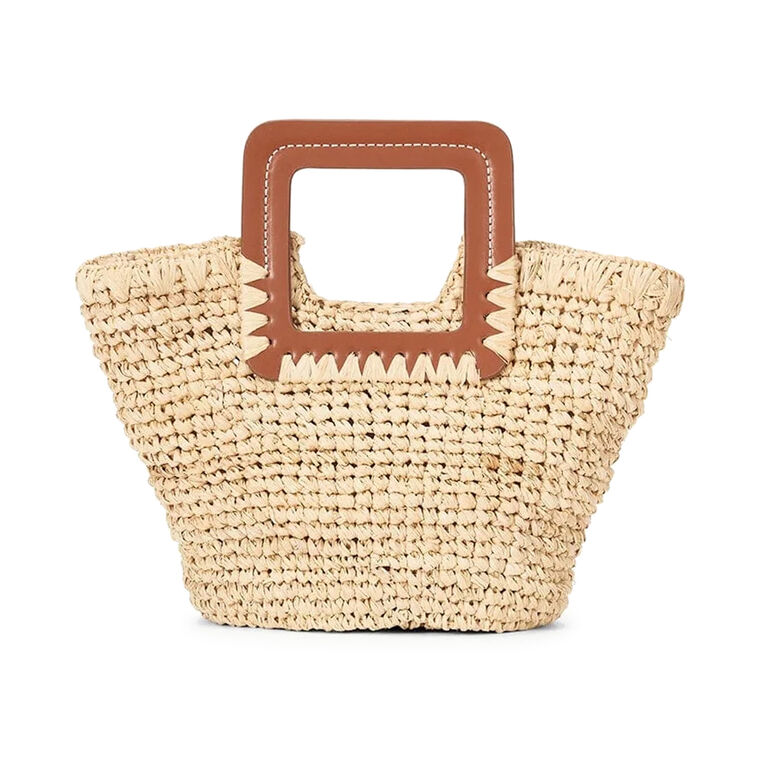 Shirley Raffia Mini Bucket Bag image number null