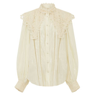 Apollonia Lace Collar Long Sleeve Blouse