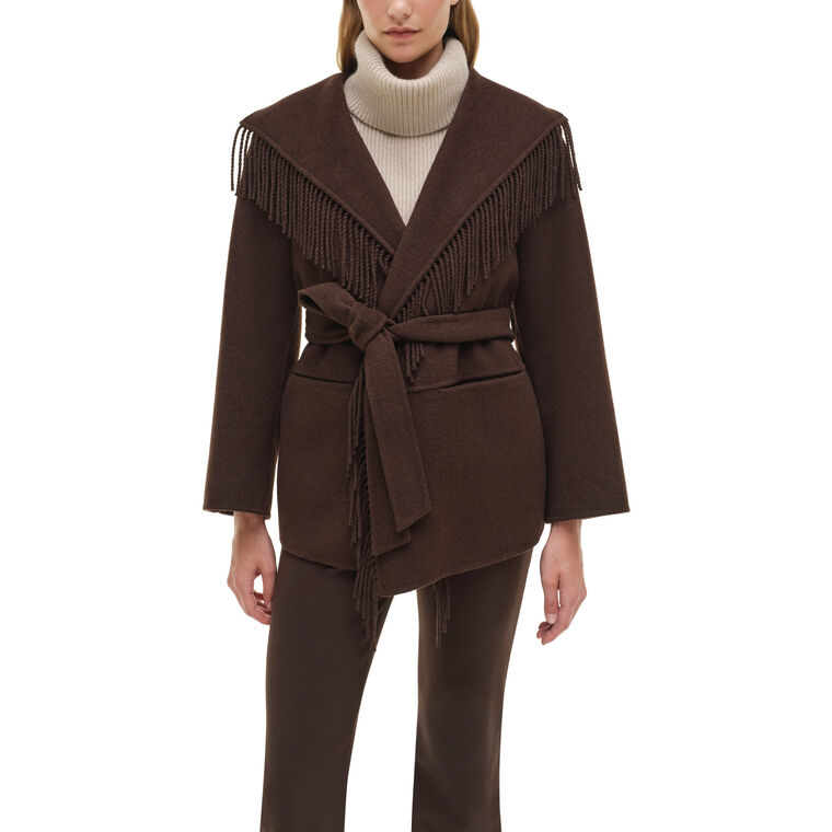 Rowen Belted Fringe Jacket image number null