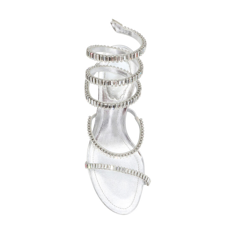 Cleo Rhinestone Embellished Ankle Wrap Sandal image number null