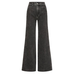 Grant Studded High Rise Wide Leg Jean With Curved Seams