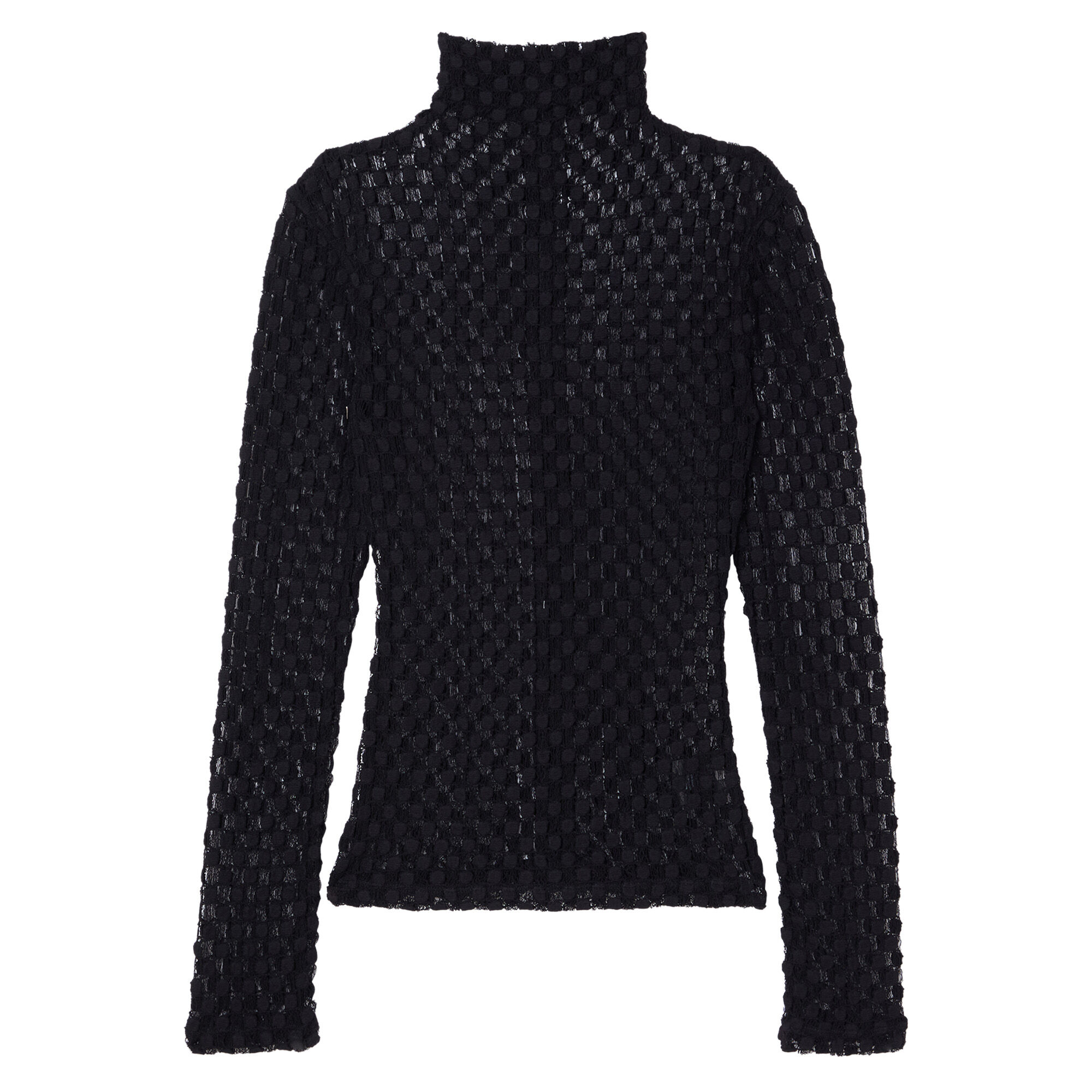 【mnem】Cordell Lace Turtleneck Tee Cinq à Sept Pansy Garden Mesh Turtleneck Top | Saks Fifth Avenue