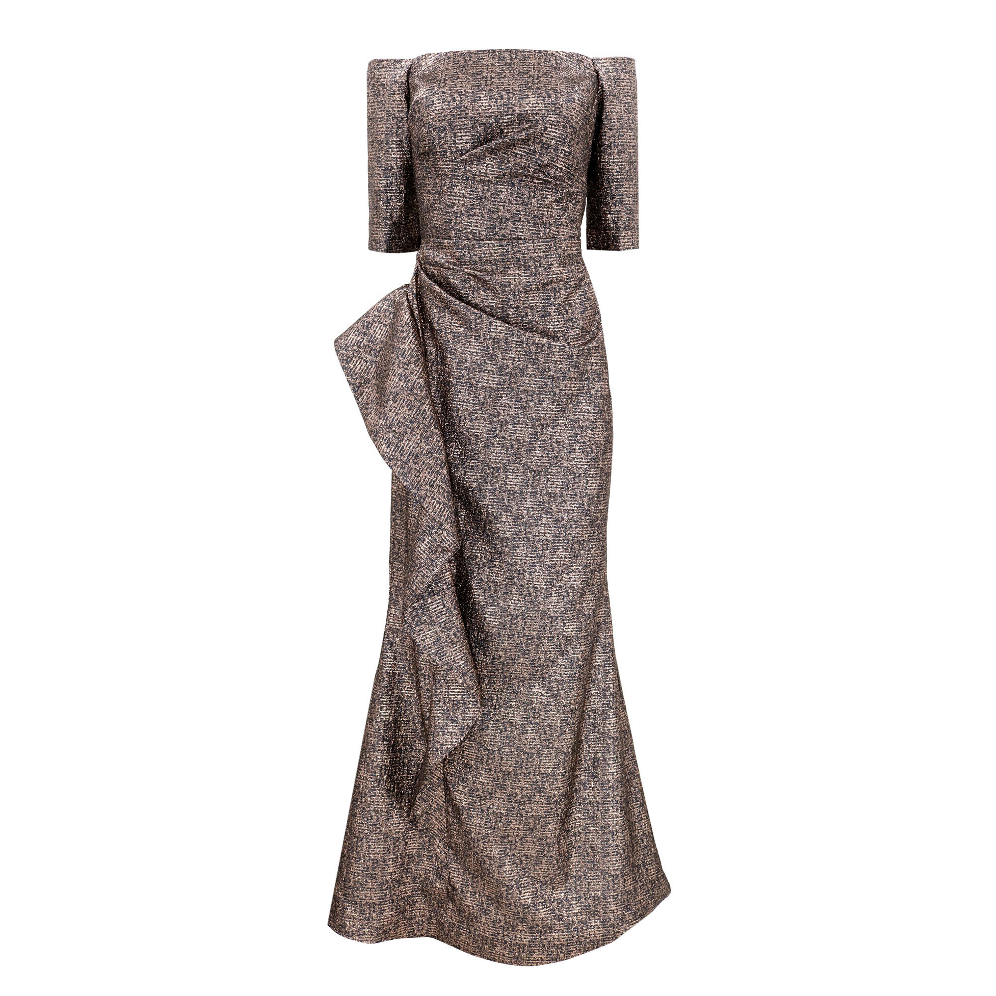 Jacquard Border Pattern Shirt Gown – Terijon.com